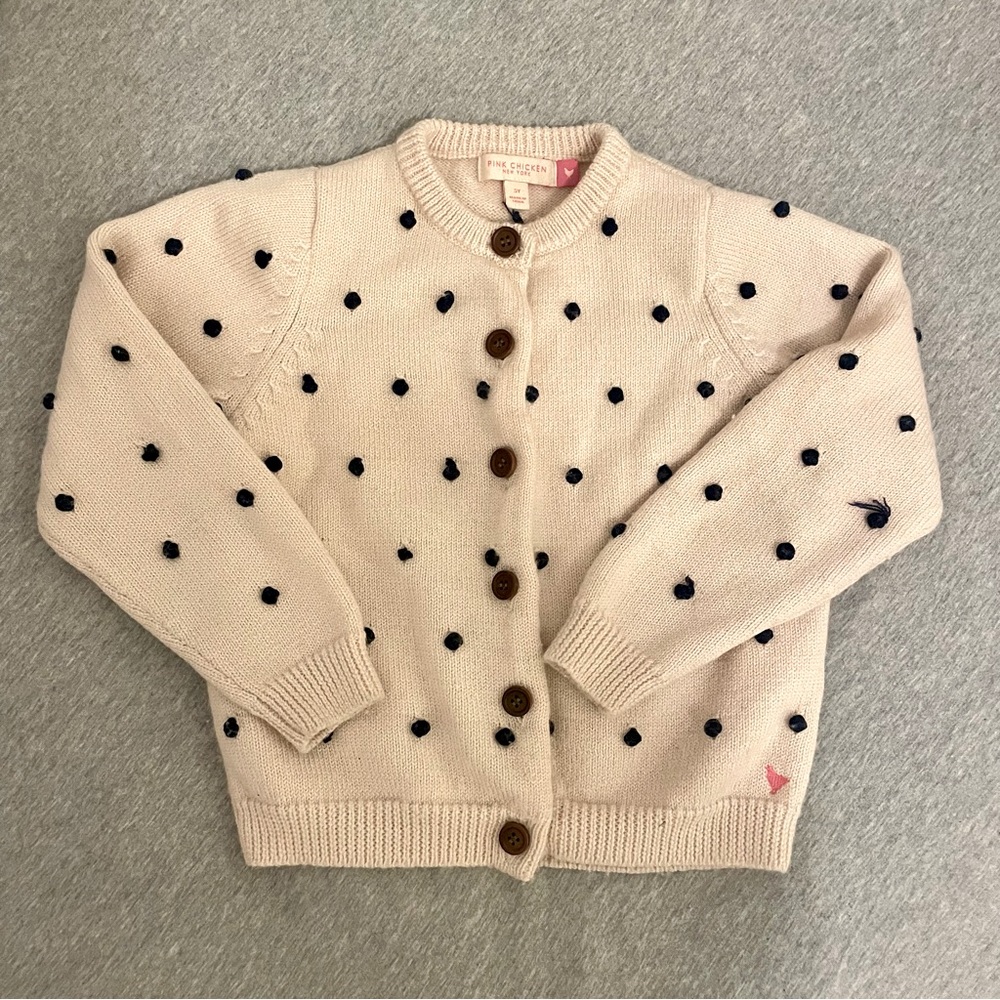 Pink Chicken Maude Merino Wool Pom Cardigan - Size 5